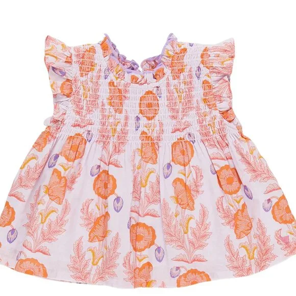 Girls Stevie Top in Purple Gilded Floral | Chic Boho Fashion | Pink Chicken - Picture 1 of 2